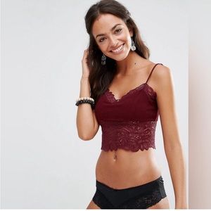 Free People Midnight Brami Wine Bralette